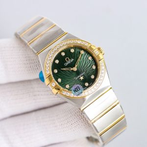 Omega Constellation 28mm Ladies' 1:1 Super Clone Watch with Swiss Quartz 1135890183 - front view