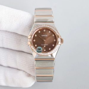 Omega Constellation 28mm Ladies' 1:1 Super Clone Watch with Swiss Quartz 1048550770 - front view