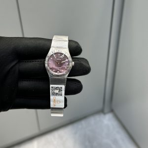 Omega Constellation 28mm Purple Dial Super Clone Watch | Cash on Delivery 1112374766 - front view | Constellation