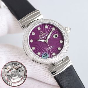 Exquisite Omega Ladymatic Bird's Nest Super Clone Watches for Women 1035661948 - side view