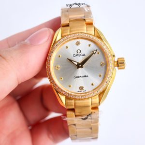 Ladies Omega Seamaster Super Clone Watch with Cash on Delivery 1023161542 - side view