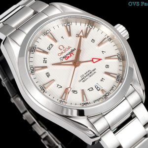 Omega Seamaster Aqua Terra GMT Super Clone Watch | Premium Replica 1134029322 - side view | Omega