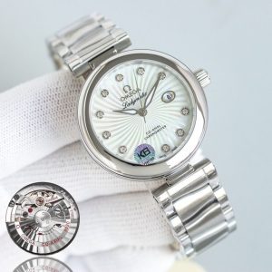 Premium Omega De Ville Ladymatic Super Clone Watch for Women 1129417901 - back view