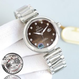 Premium Omega De Ville Ladymatic Super Clone Watch for Women 1129417901 - close-up