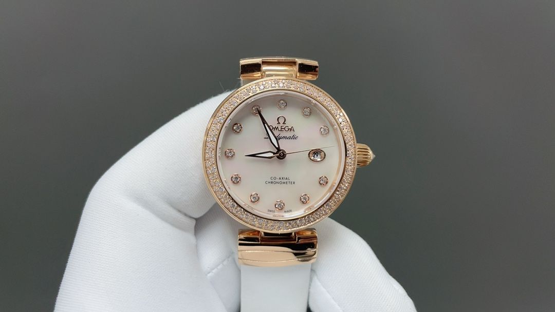 6-308.jpg Premium Omega De Ville Ladymatic Ladies' 1:1 Super Clone Watch 1123207341 - top view