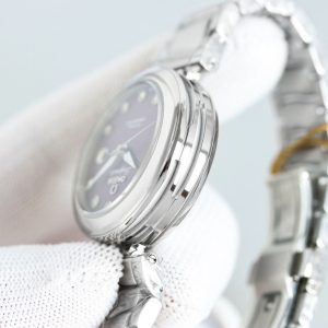 Premium Omega De Ville Ladymatic Super Clone Watch for Women 1129417901 - macro shot