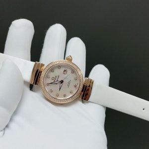 Premium Omega De Ville Ladymatic Ladies' 1:1 Super Clone Watch 1123207341 - macro shot